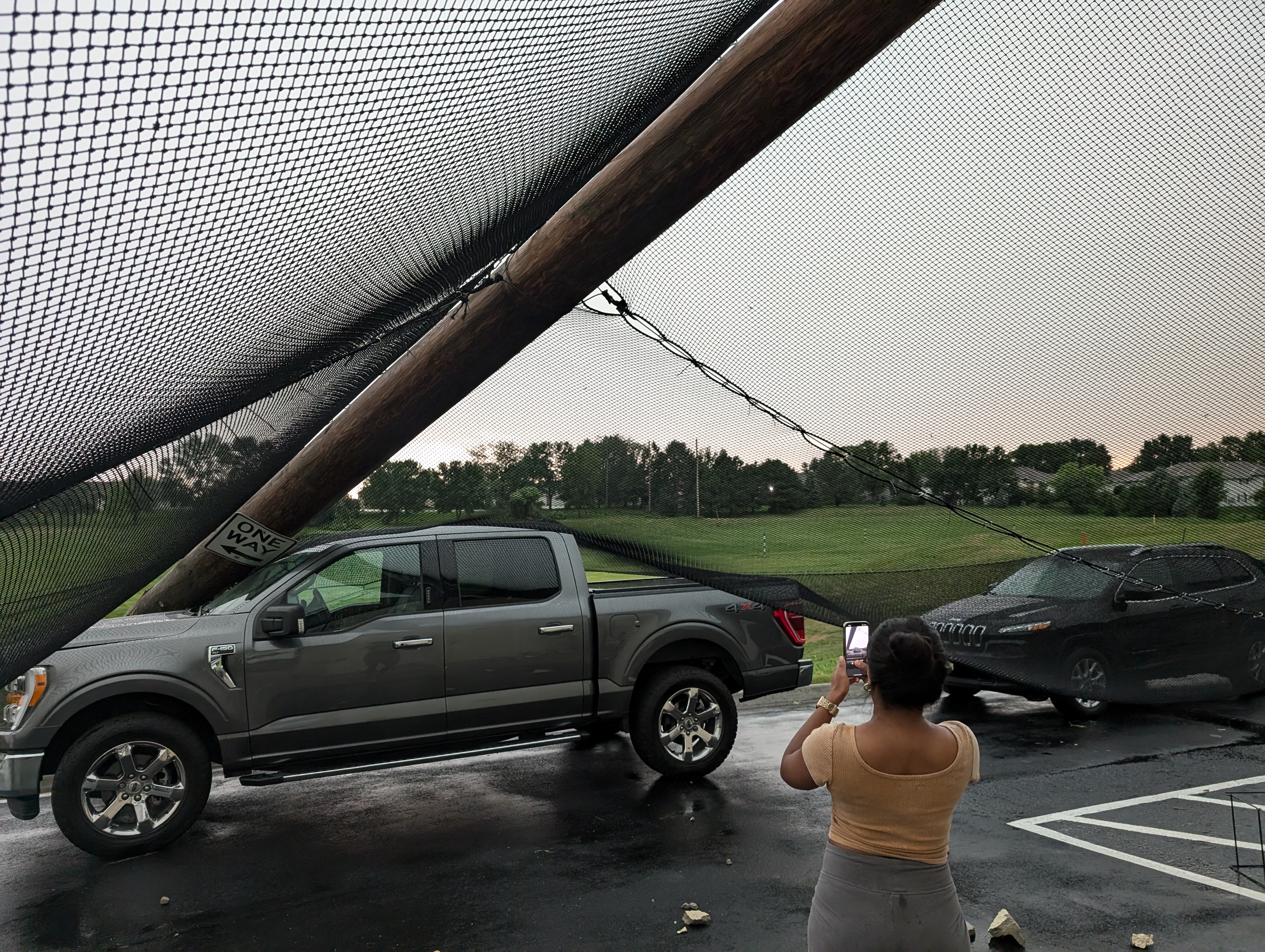 Driving Range Damage at Waterfall