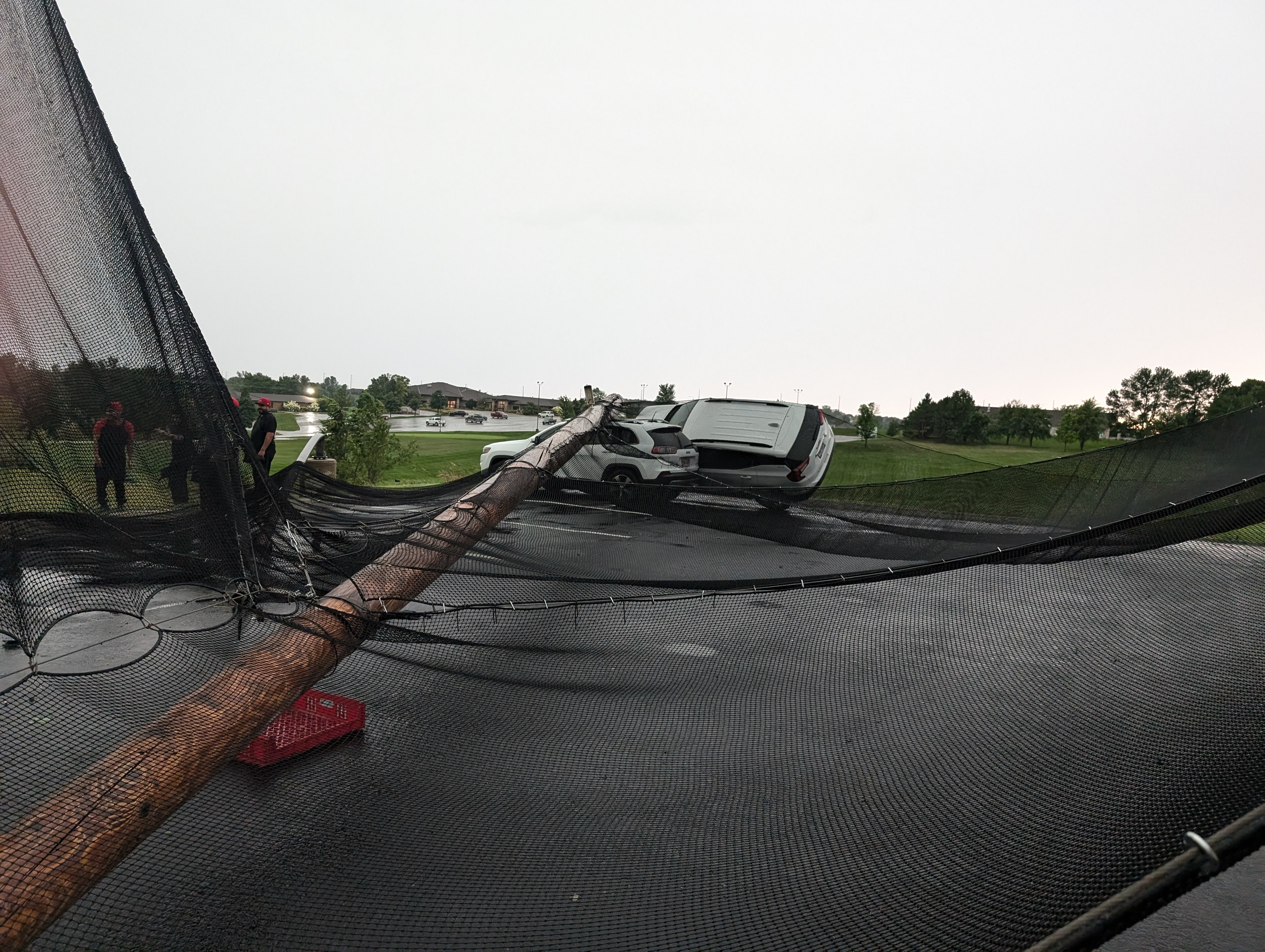 Driving Range Damage at Waterfall